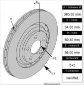 PFC 2-teilige Bremsscheiben slotted V3 Design Vorderachse 991 GT3/RS - Track-Parts24 GmbH