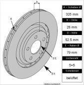 PFC 2-teilige Bremsscheiben slotted V3 Design Vorderachse E46 - Track-Parts24 GmbH