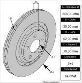 PFC 2-teilige Bremsscheiben slotted V3 Design Vorderachse E92 M3 - Track-Parts24 GmbH