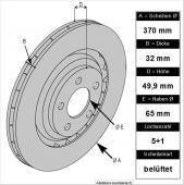 PFC 2-teilige Bremsscheiben slotted V3 Design Vorderachse Leon Cupra/Golf7 - Track-Parts24 GmbH